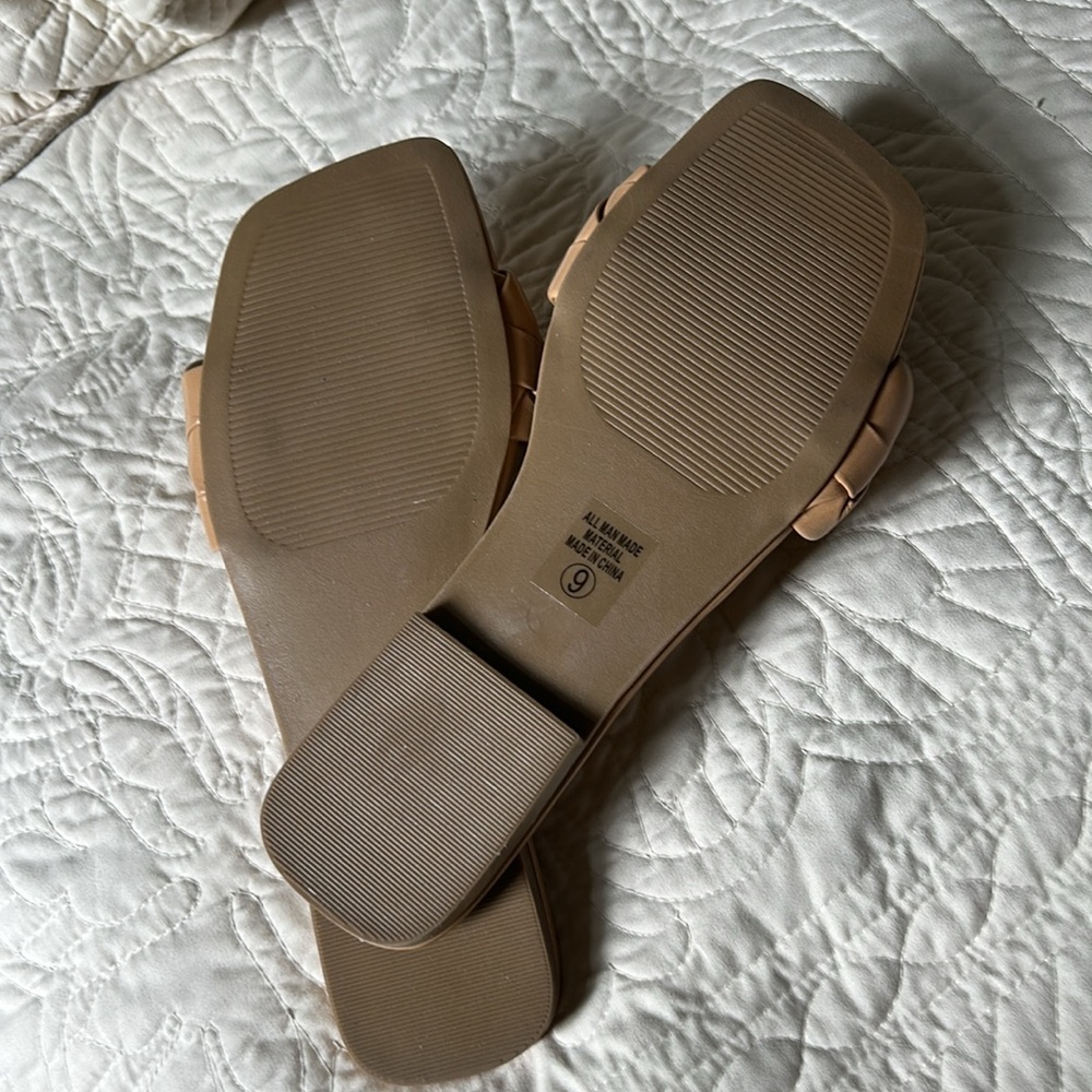 Soda Tan Braided Slide Sandals - Picture 2 of 4